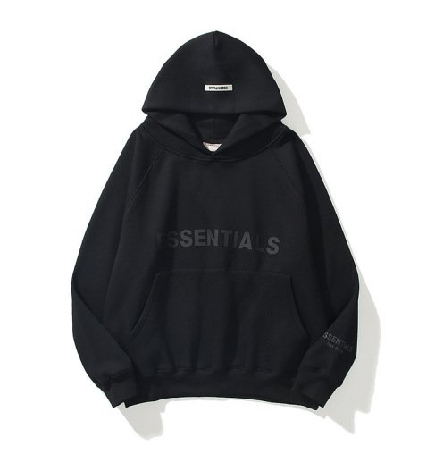 Essentials Black Basic Hoodie