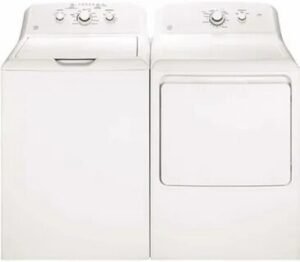 GE 3.8 Cu. Ft. Top Load Washer & 6.2 Cu. Ft. Electric Dryer